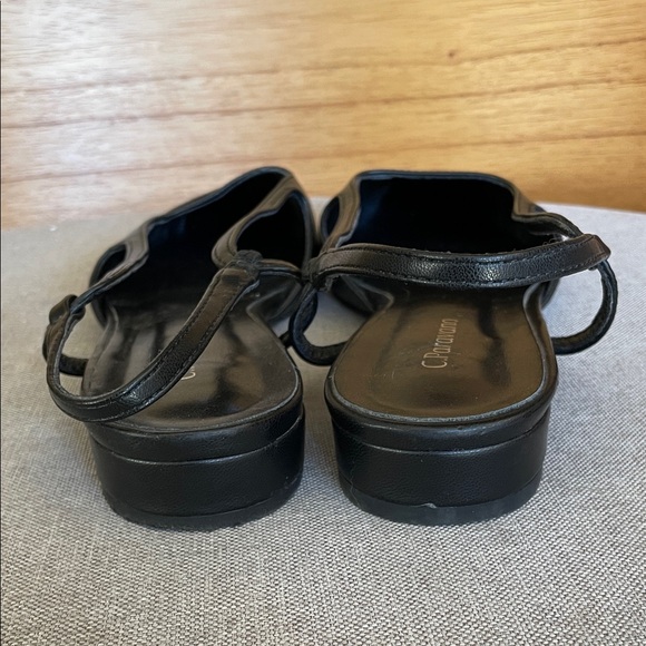 C. Paravano Black Slingback Flats - Picture 9 of 9